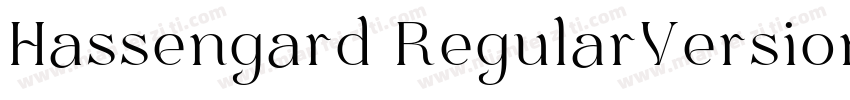 Hassengard RegularVersion 001000字体转换